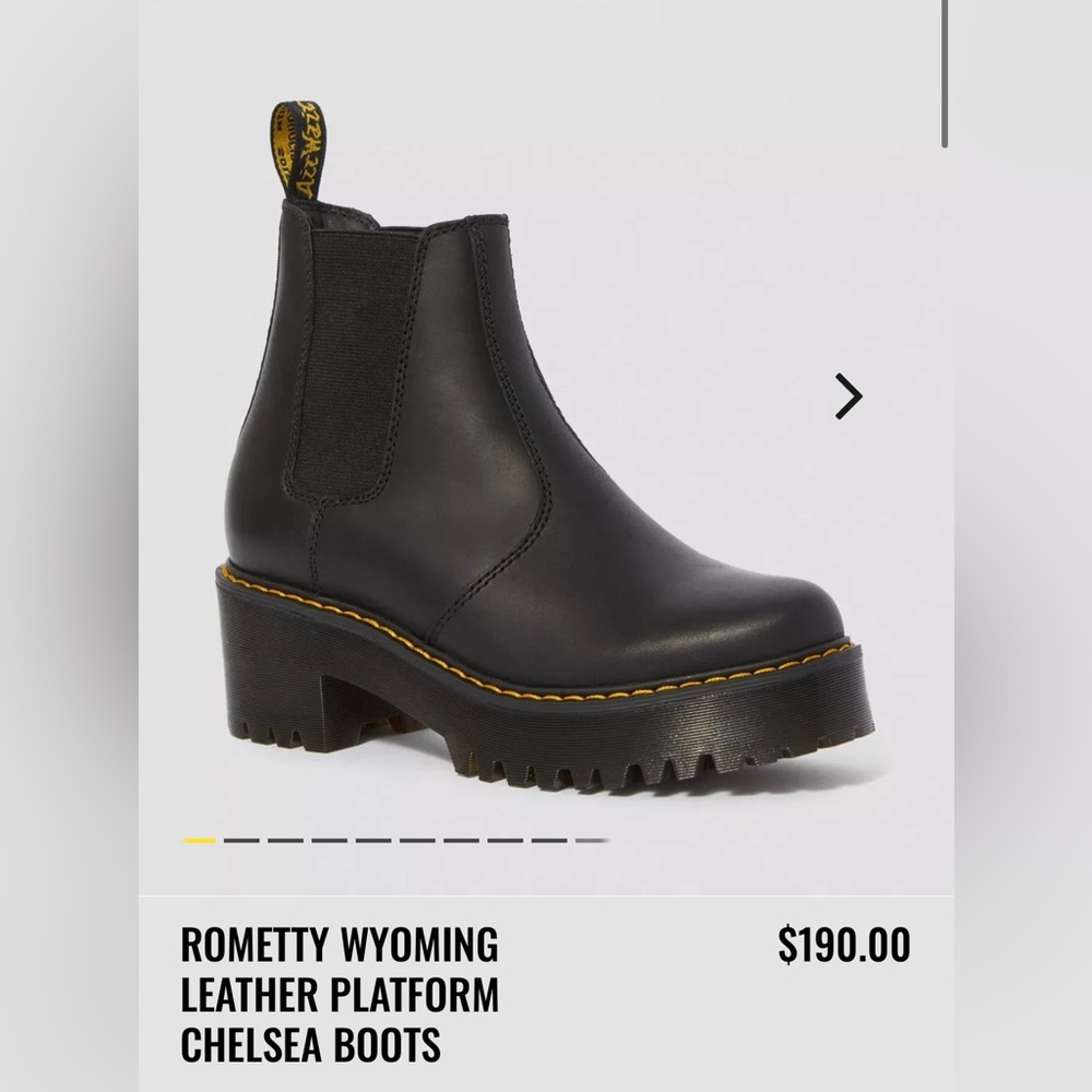ROMETTY WYOMING LEATHER PLATFORM CHELSEA BOOTS